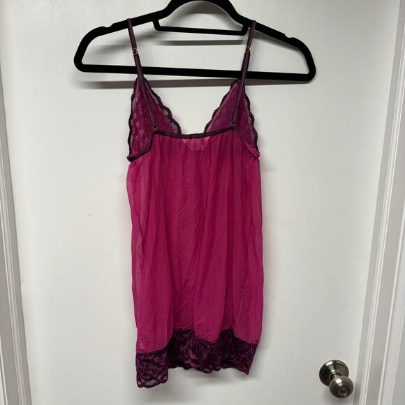 Victorias Secret Very Sexy Babydoll Lace Chemise Dress Size Small Purple - Picture 3 of 11